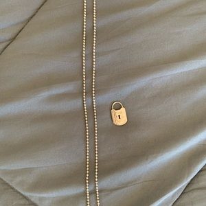 Tiffany & co. ball chain and lock charm